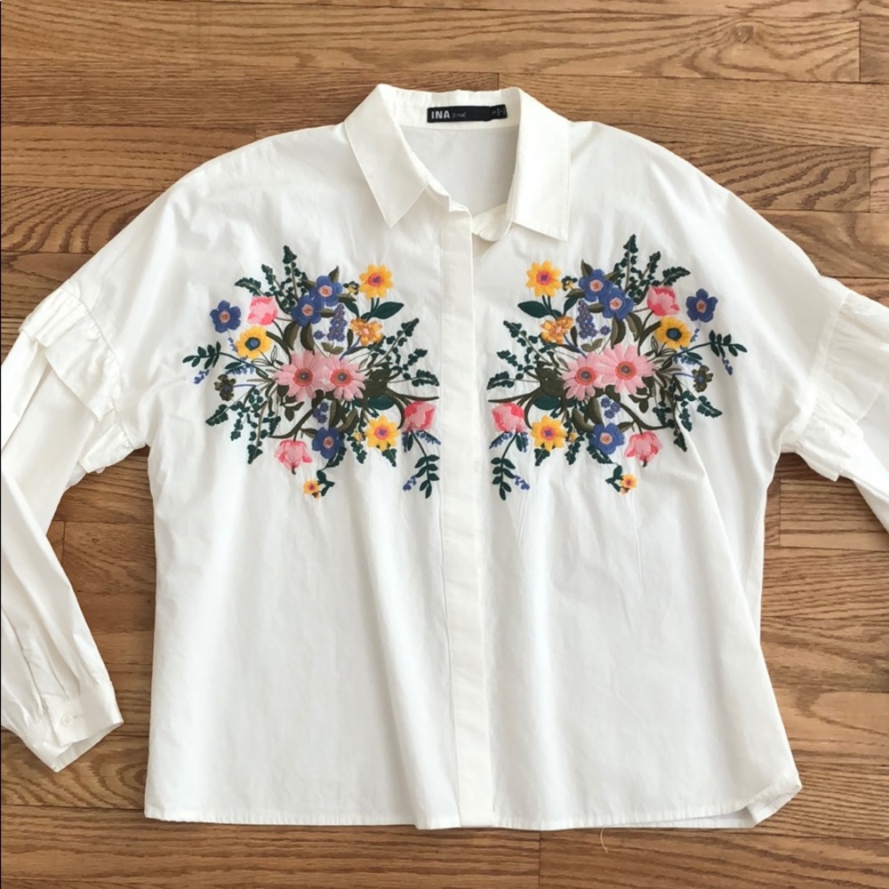 INA Oversized Embroidered Shirt